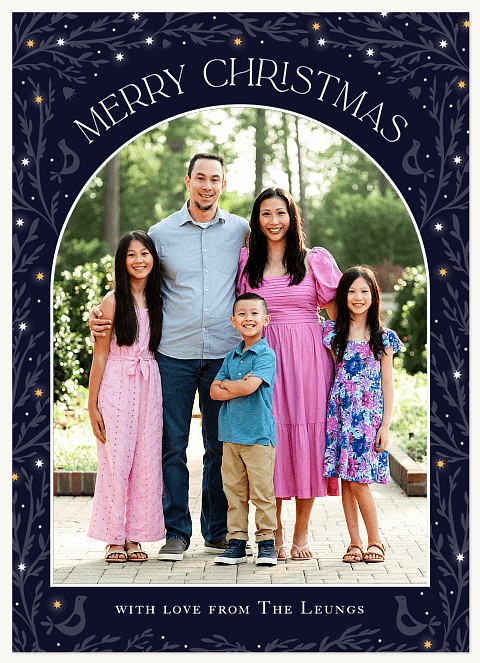 Night Forest Personalized Holiday Cards