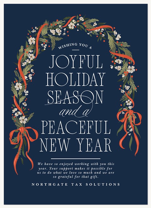 Garland Arch Business Holiday Cards