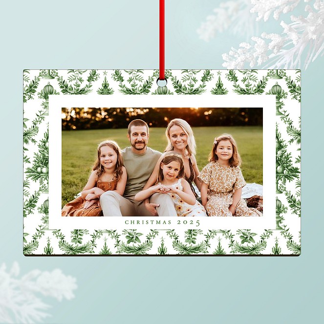 Botanical Trim Personalized Ornaments