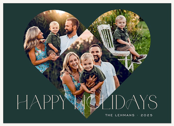 Happy Heart Personalized Holiday Cards