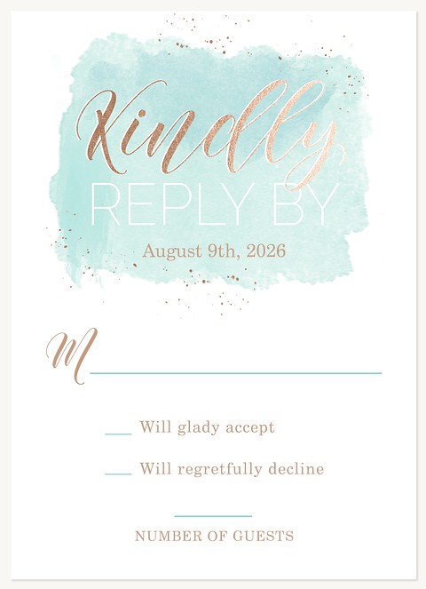 Watercolor Dreams Quinceañera RSVP Cards