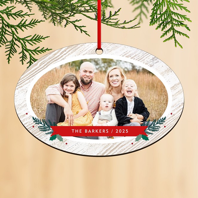 Rustic Frame Custom Ornaments