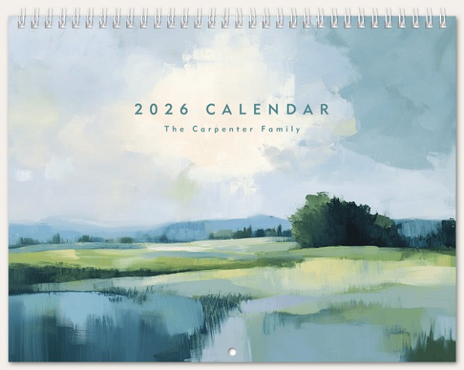 Abstract Landscape Calendar Custom Photo Calendars