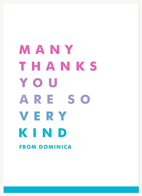 Vivid Gradient Quinceañera Thank You Cards