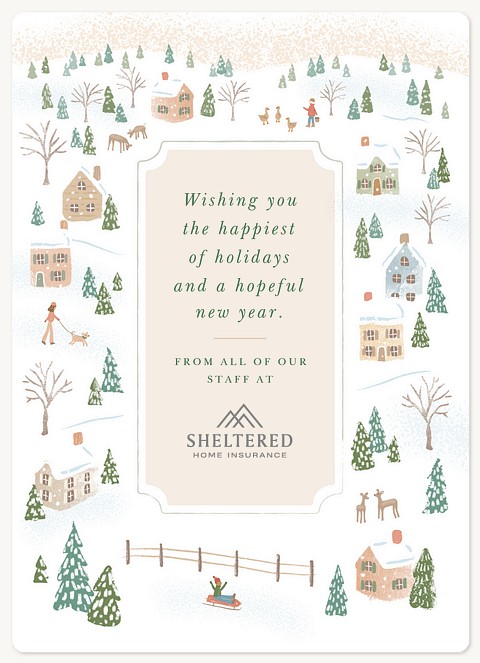 Watercolor Winter Holiday & Christmas Magnet Cards