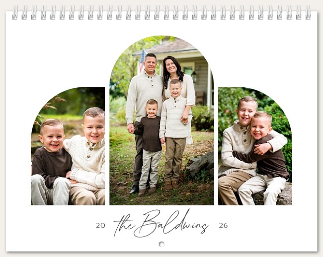 Arched Trio Calendar Custom Photo Calendars
