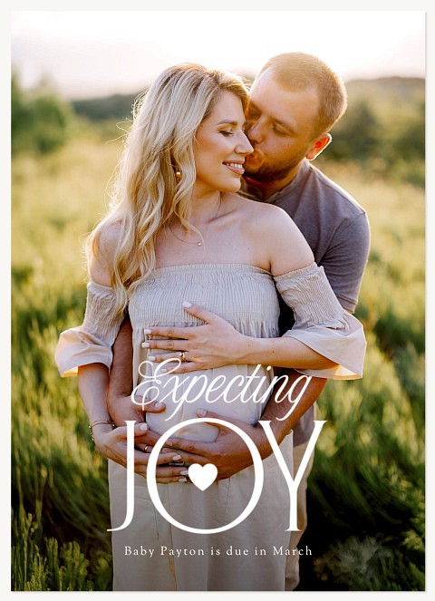 Expecting Joy Personalized Holiday Cards
