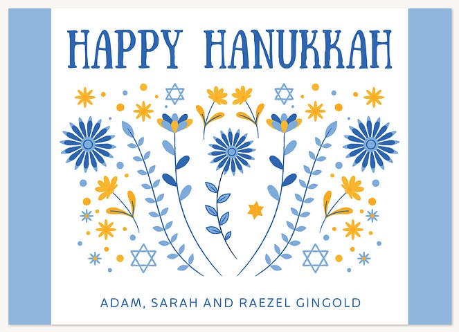 Burst of Blessings Hanukkah Cards