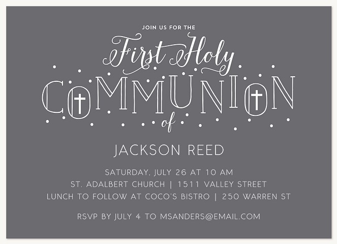 Detailed Communion First Communion Invitations