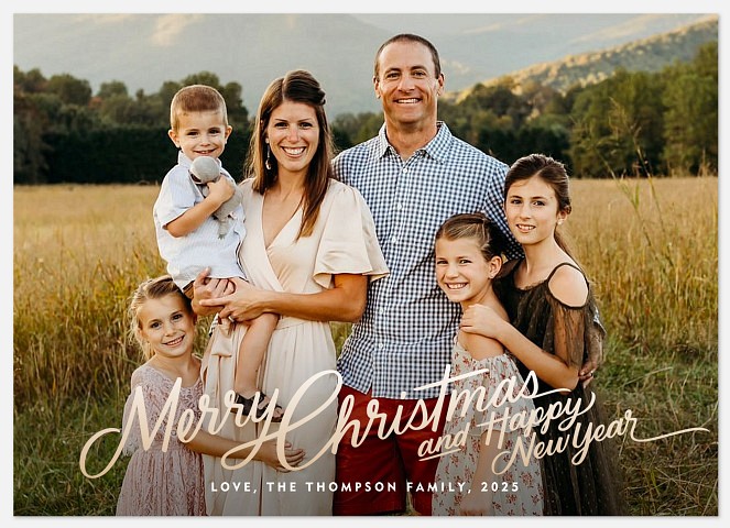 Scripted Greeting Holiday Photo Cards