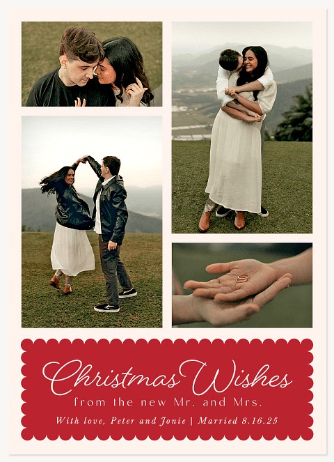 Scallop Wishes Personalized Holiday Cards