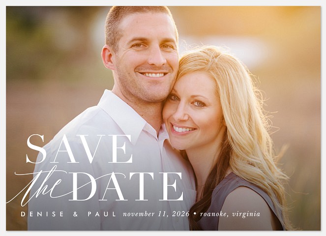 Stylish Simplicity Save the Date Photo Cards