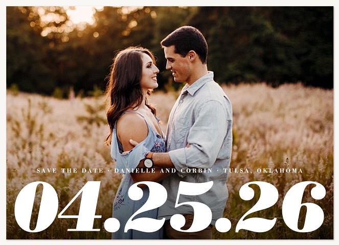 Bold Date Save the Date Cards