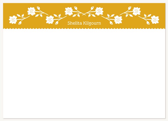 Scalloped Florals Stationery