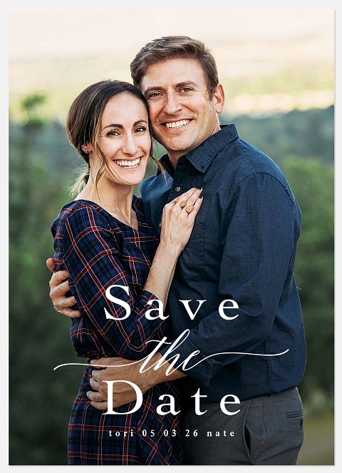 Simple Stack Save the Date Photo Cards
