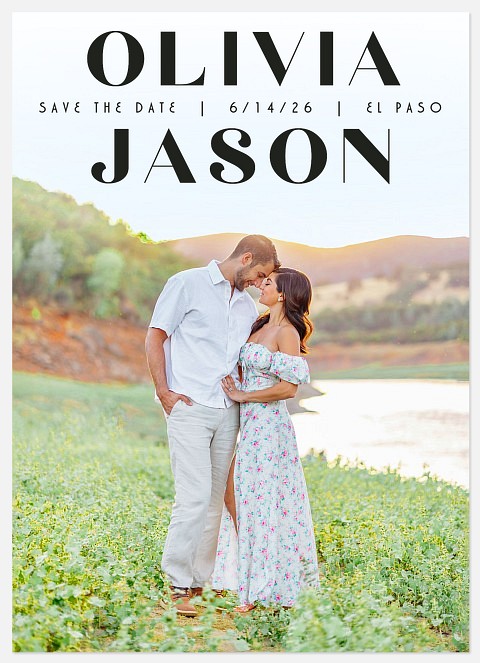 Bold Names Save the Date Photo Cards