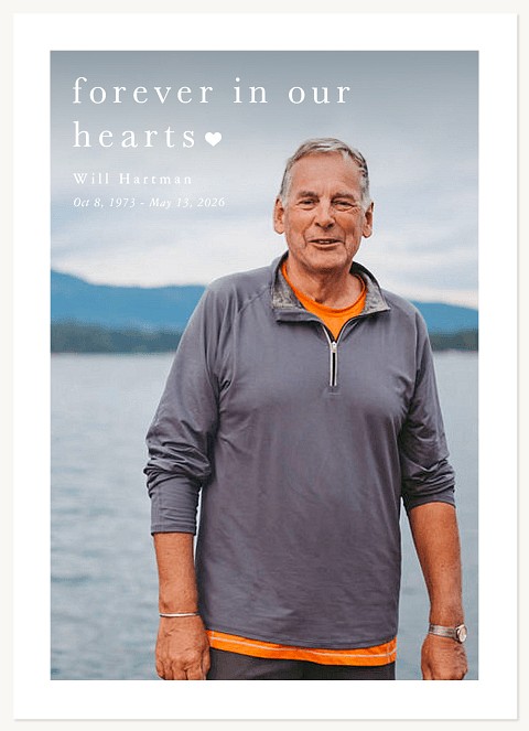 Forever Heart Memorial & Sympathy Cards