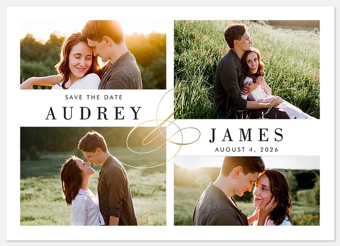 Elegant Collage Save the Date Photo Cards