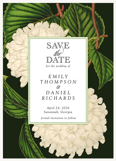 Vintage Hydrangea Save the Date Cards