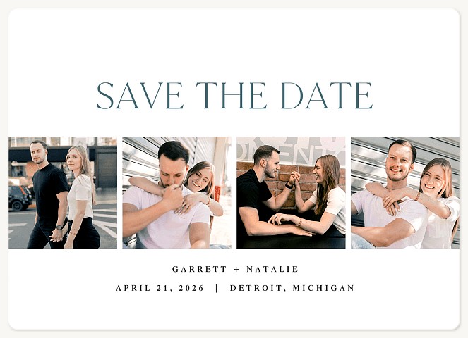 Linear Collage Save the Date Magnets