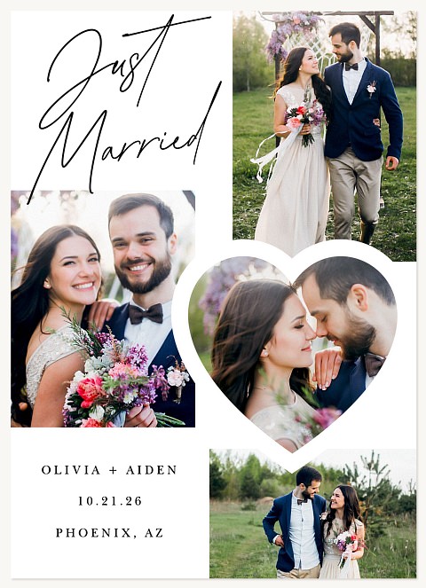 Heart Photos Wedding Announcements