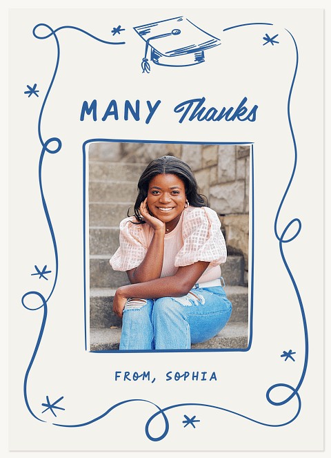 Scholars Sketch Thanks Thank You Cards 