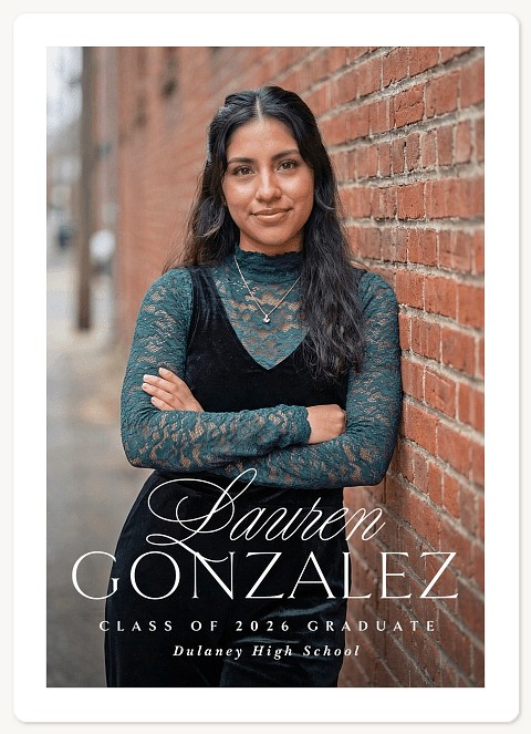 Framed Simplicity Graduation Cards