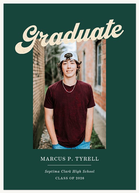 Retro Varsity  Graduation Cards