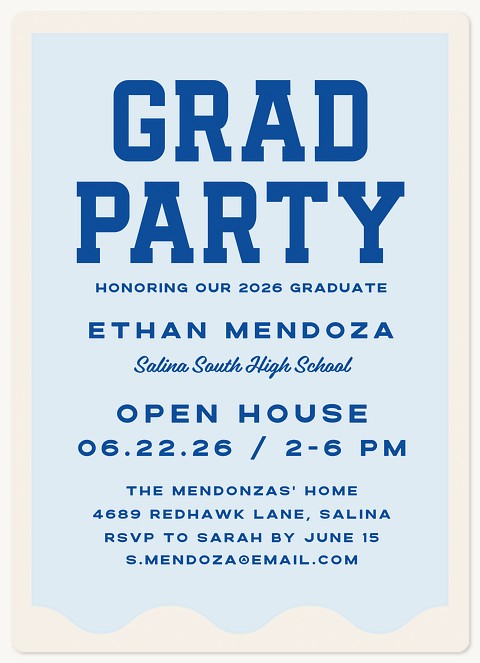 Wavy Banner Graduation Cards