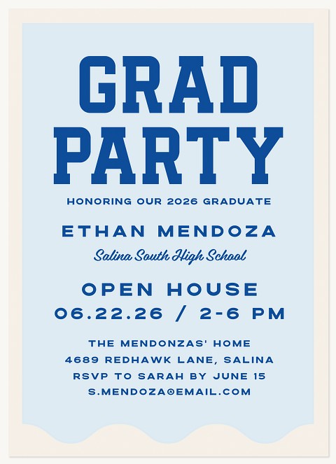 Wavy Banner Graduation Cards