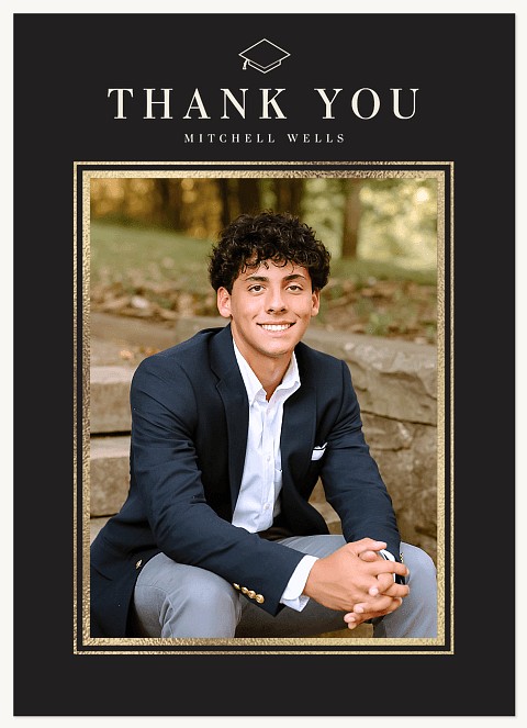 Cap & Gold Thank You Cards 