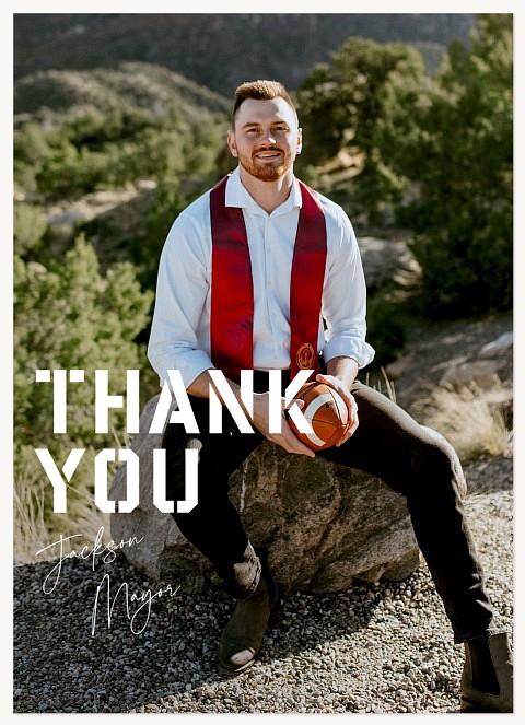 Stencil Thanks Thank You Cards 