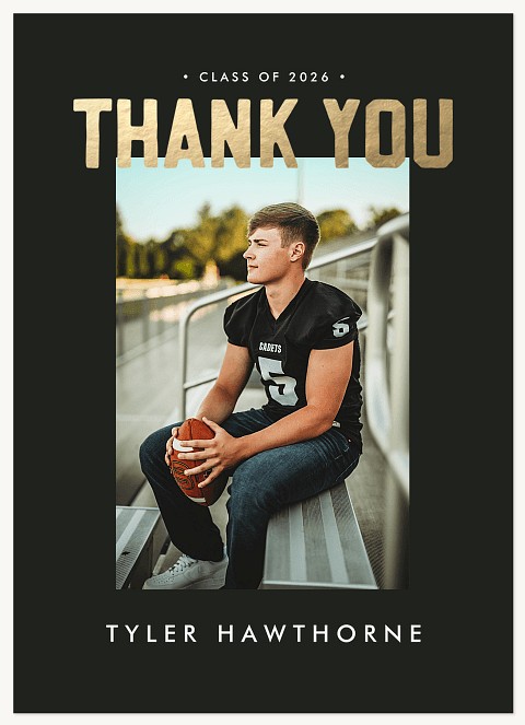 Vintage Varsity Thank You Cards 