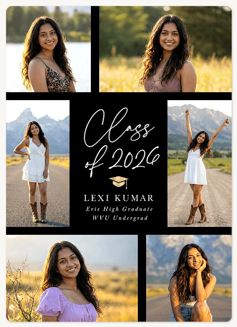 Photo Collage Script Graduation Cards