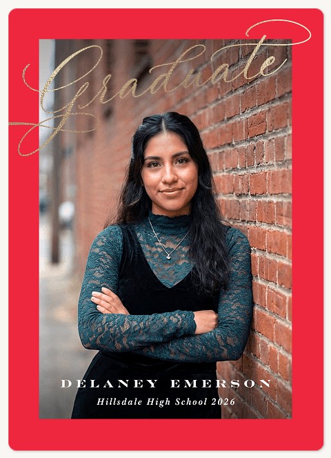 Golden Flourish Graduation Cards