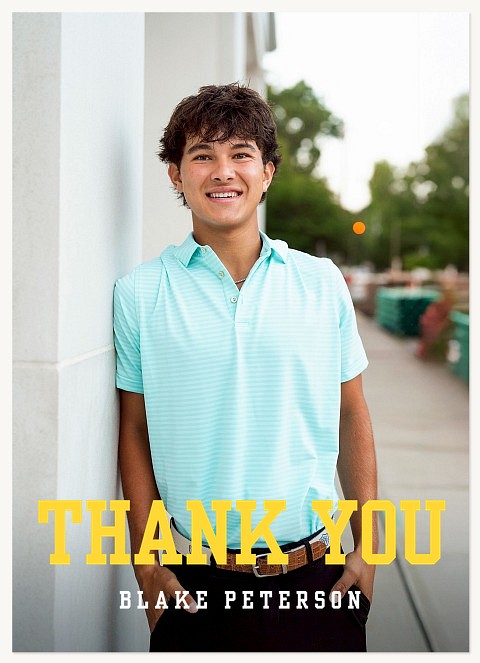 Thankful Varsity Thank You Cards 
