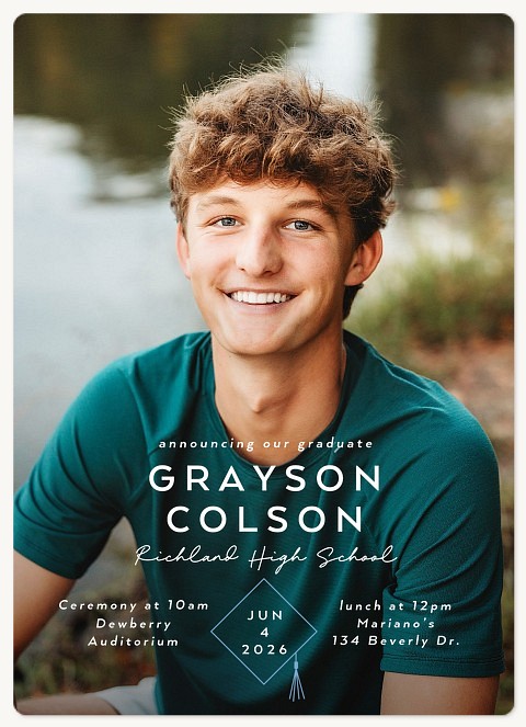 Cap Outline Graduation Cards