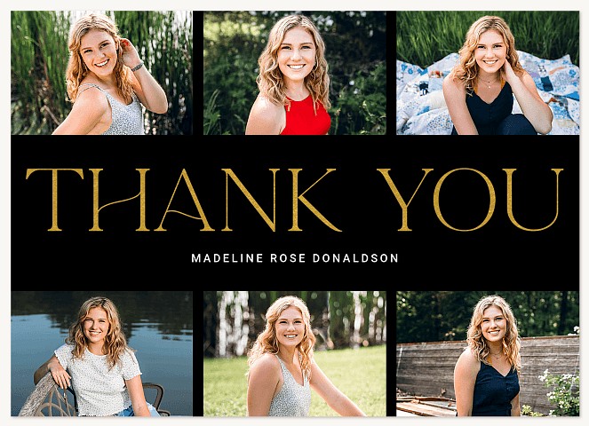 Grid & Glamour Thank You Cards 