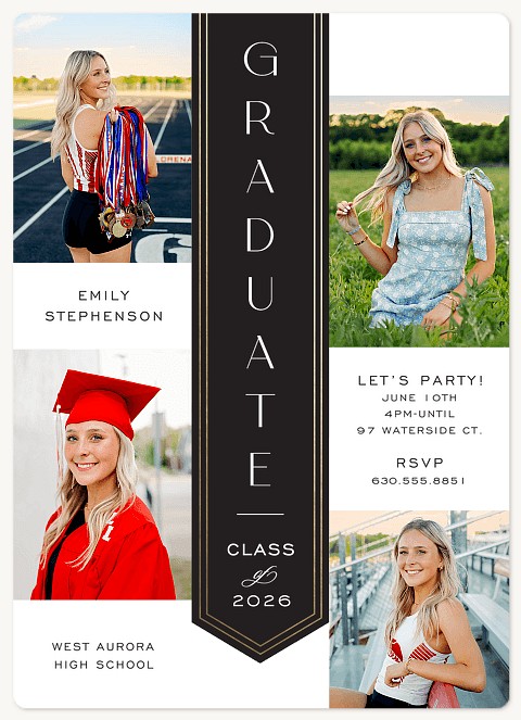 Banner Split Graduation Cards