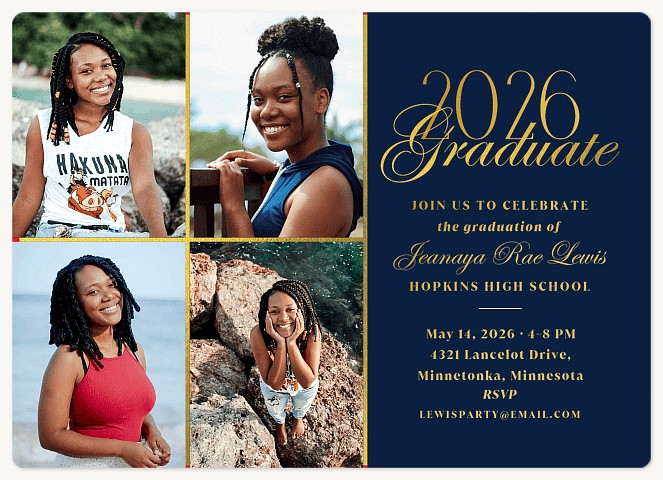 Grad & Glamour Graduation Cards