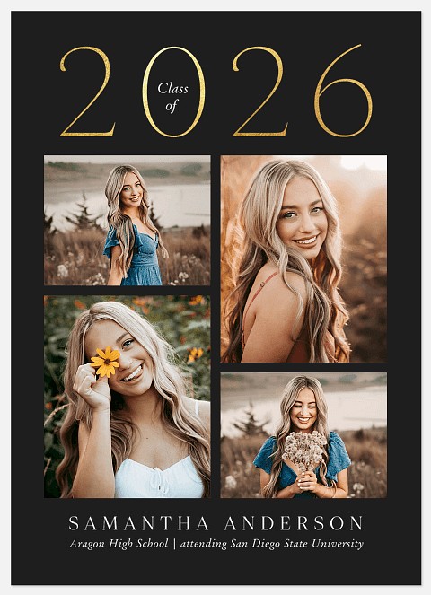 Gilded Type Graduation Cards