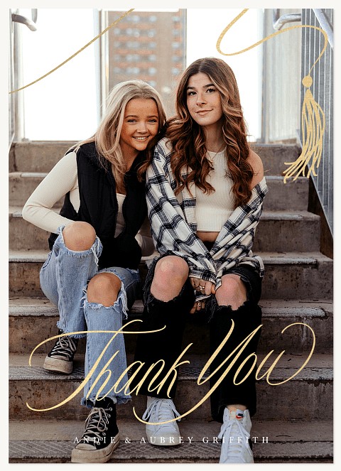 Golden Duet Thank You Cards 