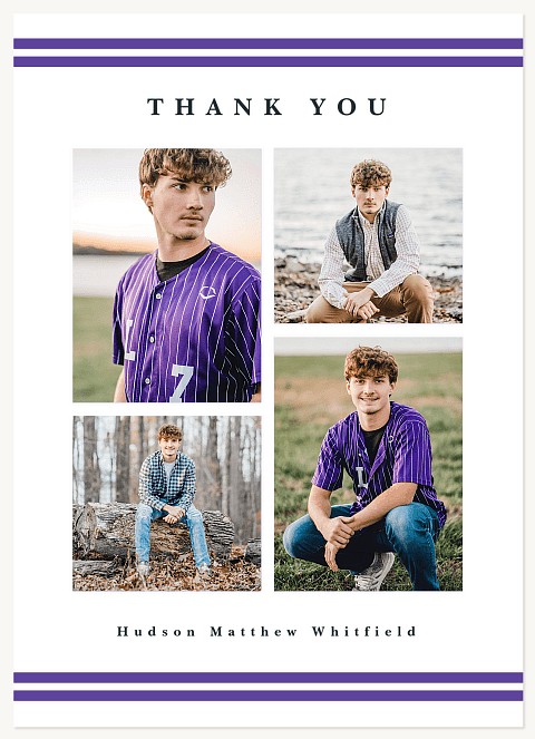 Sporty Grid Thank You Cards 