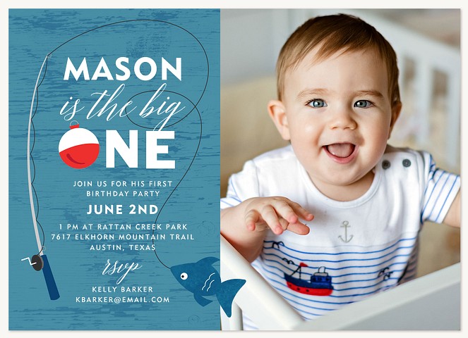 Fishing Trip First Birthday Invitations
