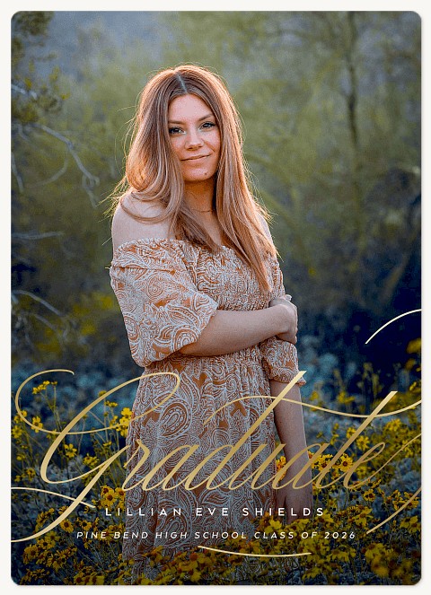 Flourished Elegance Graduation Cards
