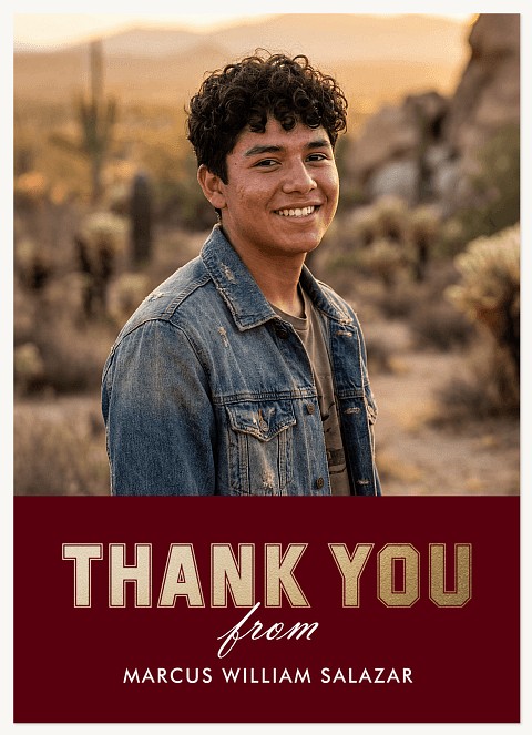 Top Scholar Thanks Thank You Cards 