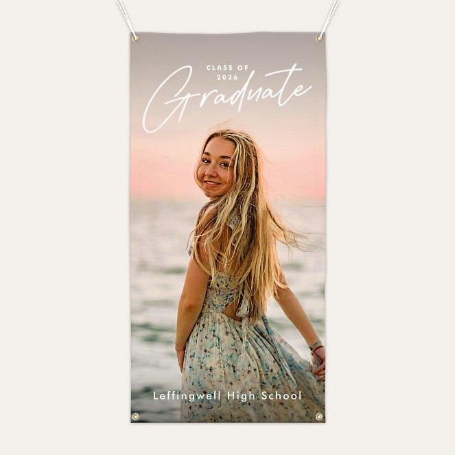 Above It All Graduation Photo Banner Custom Banners