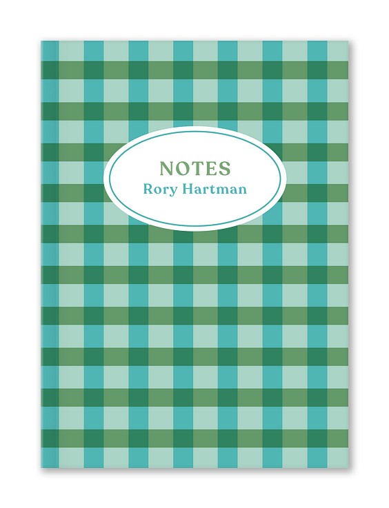 Green Plaid Custom Hardcover Journals