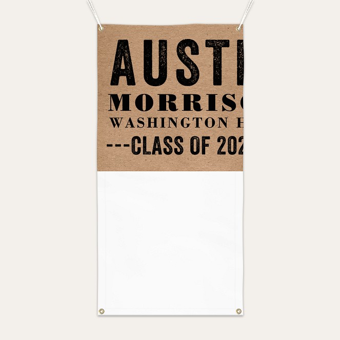 Antiqued Type Graduation Banner  Custom Banners