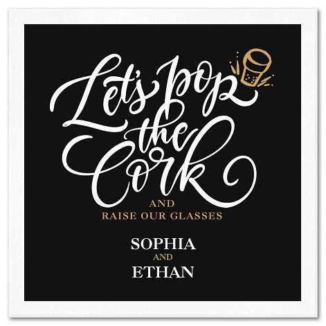Pop The Cork Custom Napkins